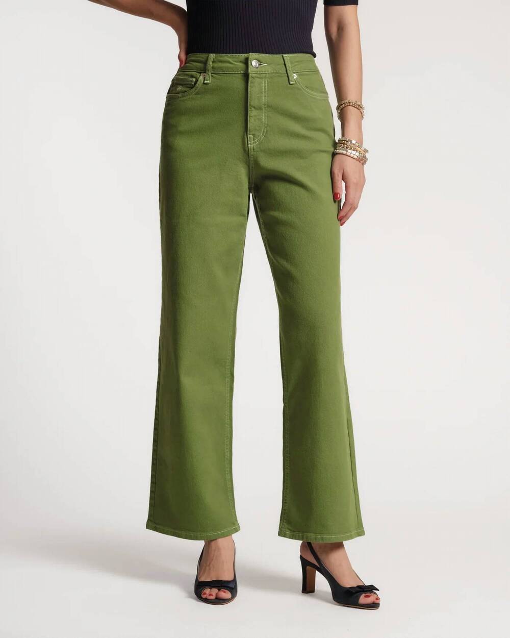 NEW FRANCES VALENTINE women's ace jean stretch denim in green